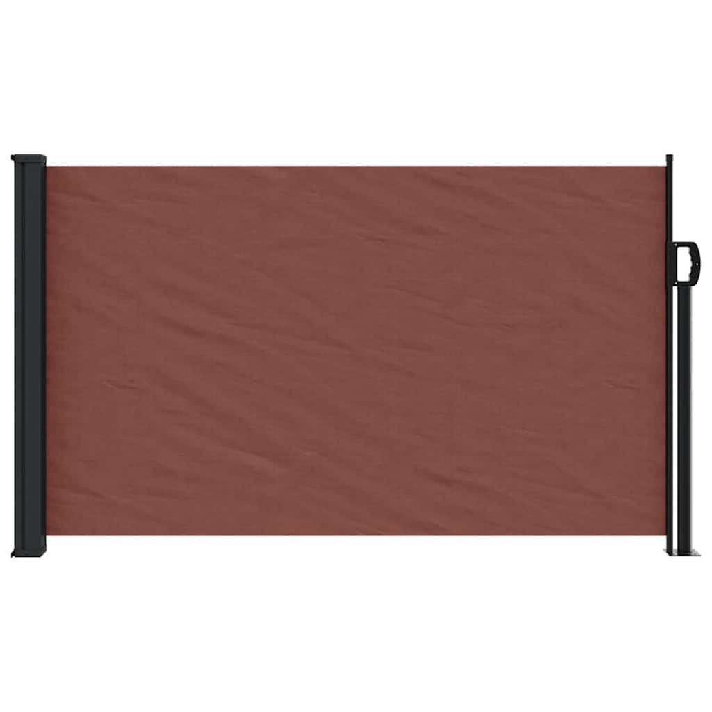 vidaXL Retractable Side Awning Brown 120x600 cm 3