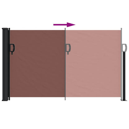 vidaXL Retractable Side Awning Brown 120x600 cm 5