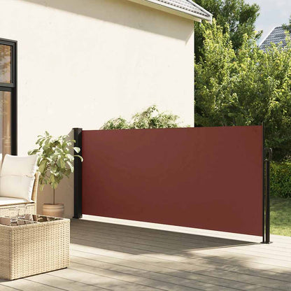 vidaXL Retractable Side Awning Brown 120x600 cm 1