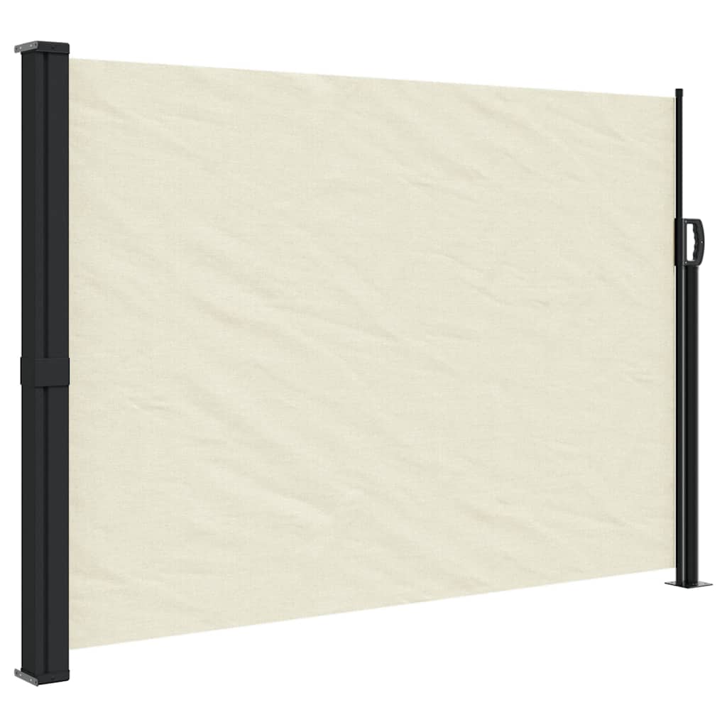 Retractable Side Awning 140x600 cm Drop 600 cm Width 140 cm Cream