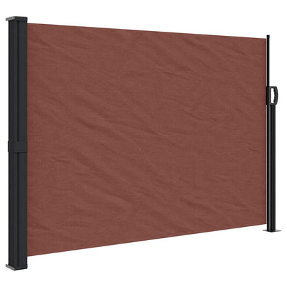 vidaXL Retractable Side Awning Brown 140x600 cm 2