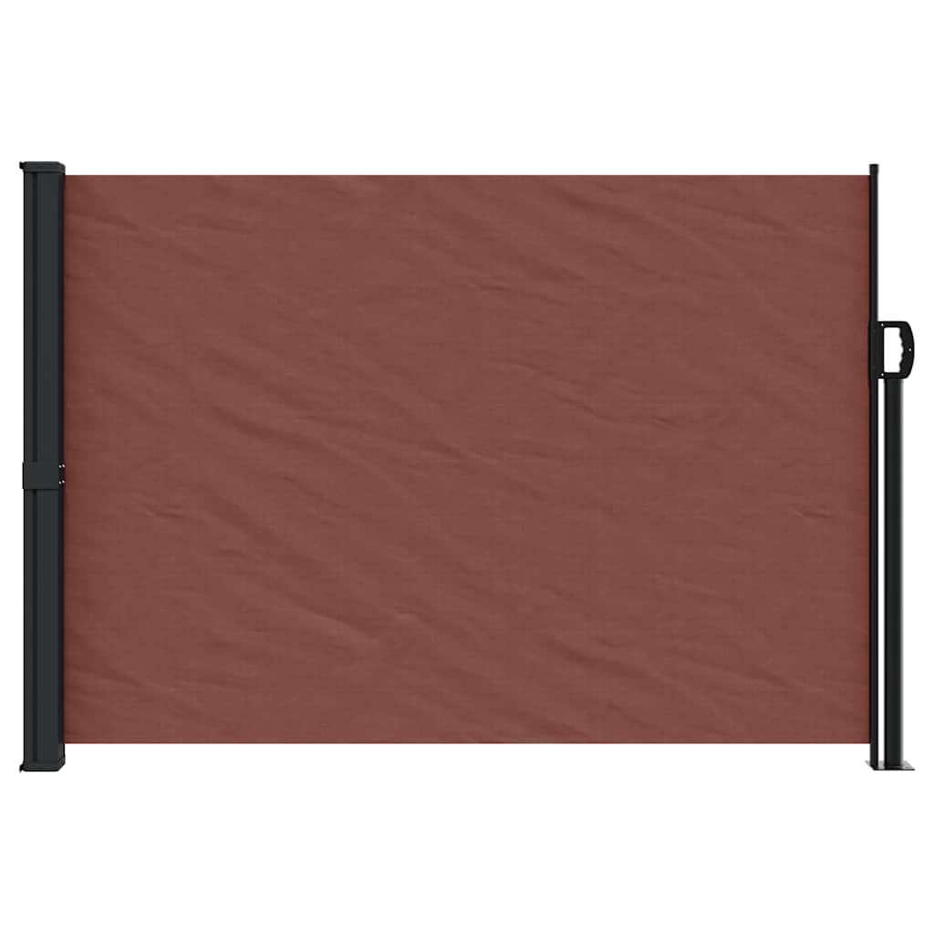 vidaXL Retractable Side Awning Brown 140x600 cm 3