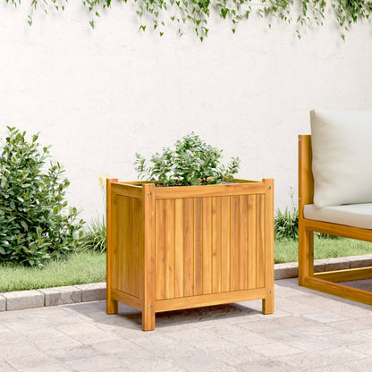 vidaXL Garden Planter with Liner 54x31x50 cm Solid Wood Acacia 3