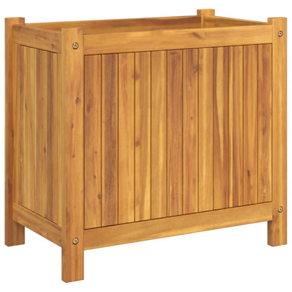 vidaXL Garden Planter with Liner 54x31x50 cm Solid Wood Acacia 5