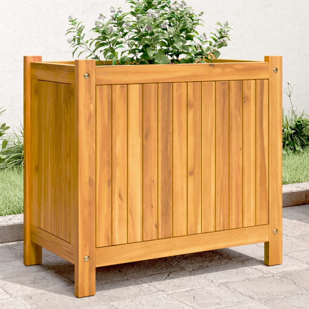 vidaXL Garden Planter with Liner 54x31x50 cm Solid Wood Acacia 1