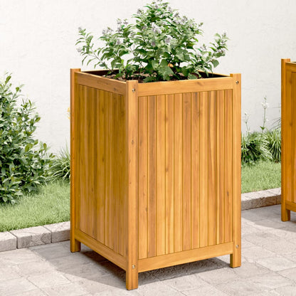 Garden Planter with Liner Solid Wood Acacia 50 cm 75 cm 50 cm