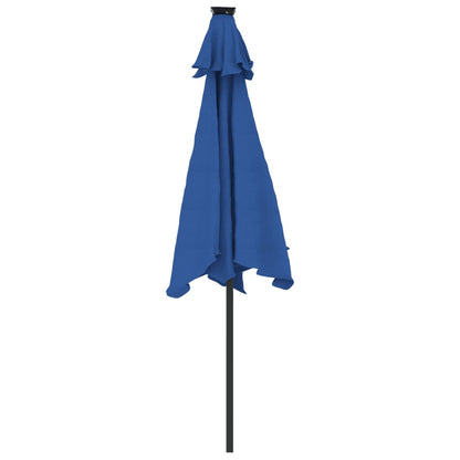 vidaXL Garden Parasol with Steel Pole Azure Blue 225x225x212 cm 6