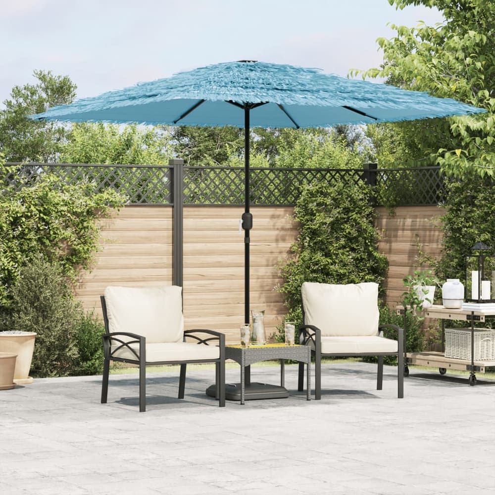 Garden Parasol with Steel Pole Blue 248 cm 248 cm 248 cm