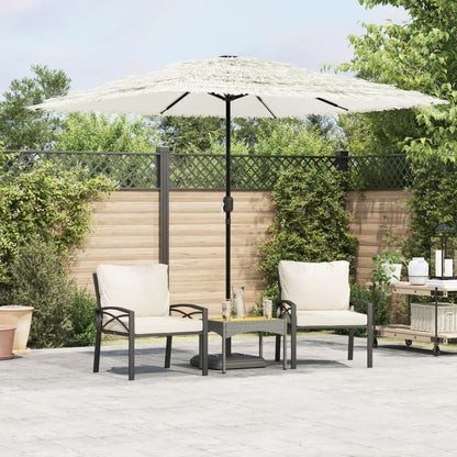 Garden Parasol with Steel Pole White 248 cm 248 cm 248 cm