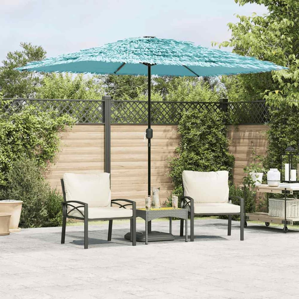 Garden Parasol with Steel Pole Blue 300 cm 250 cm 200 cm