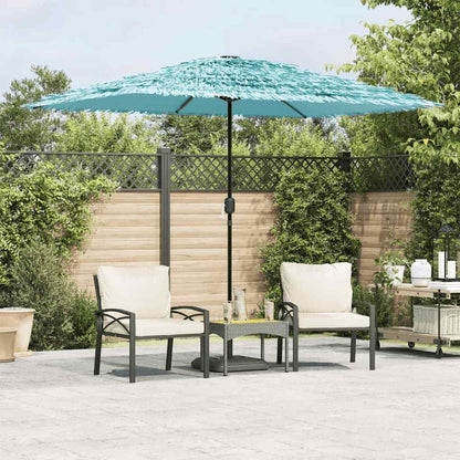 Garden Parasol with Steel Pole Blue 300 cm 250 cm 200 cm