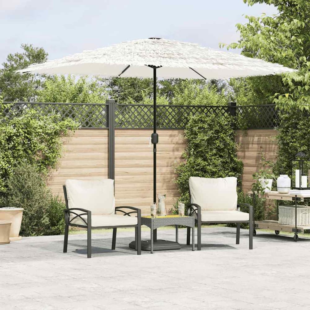 Garden Parasol with Steel Pole White 300 cm 250 cm 200 cm