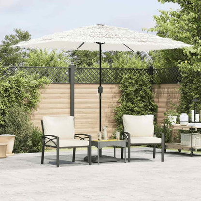 Garden Parasol with Steel Pole White 300 cm 250 cm 200 cm