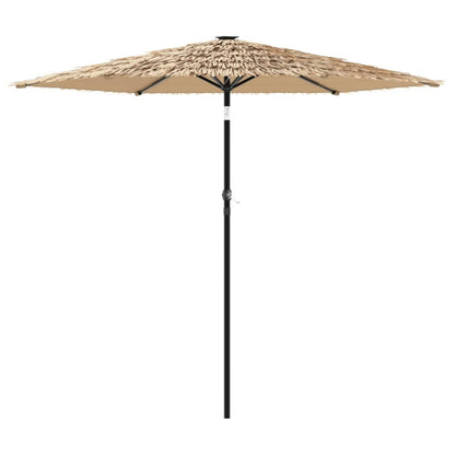 vidaXL Garden Parasol with Steel Pole Brown 223x223x213 cm 2