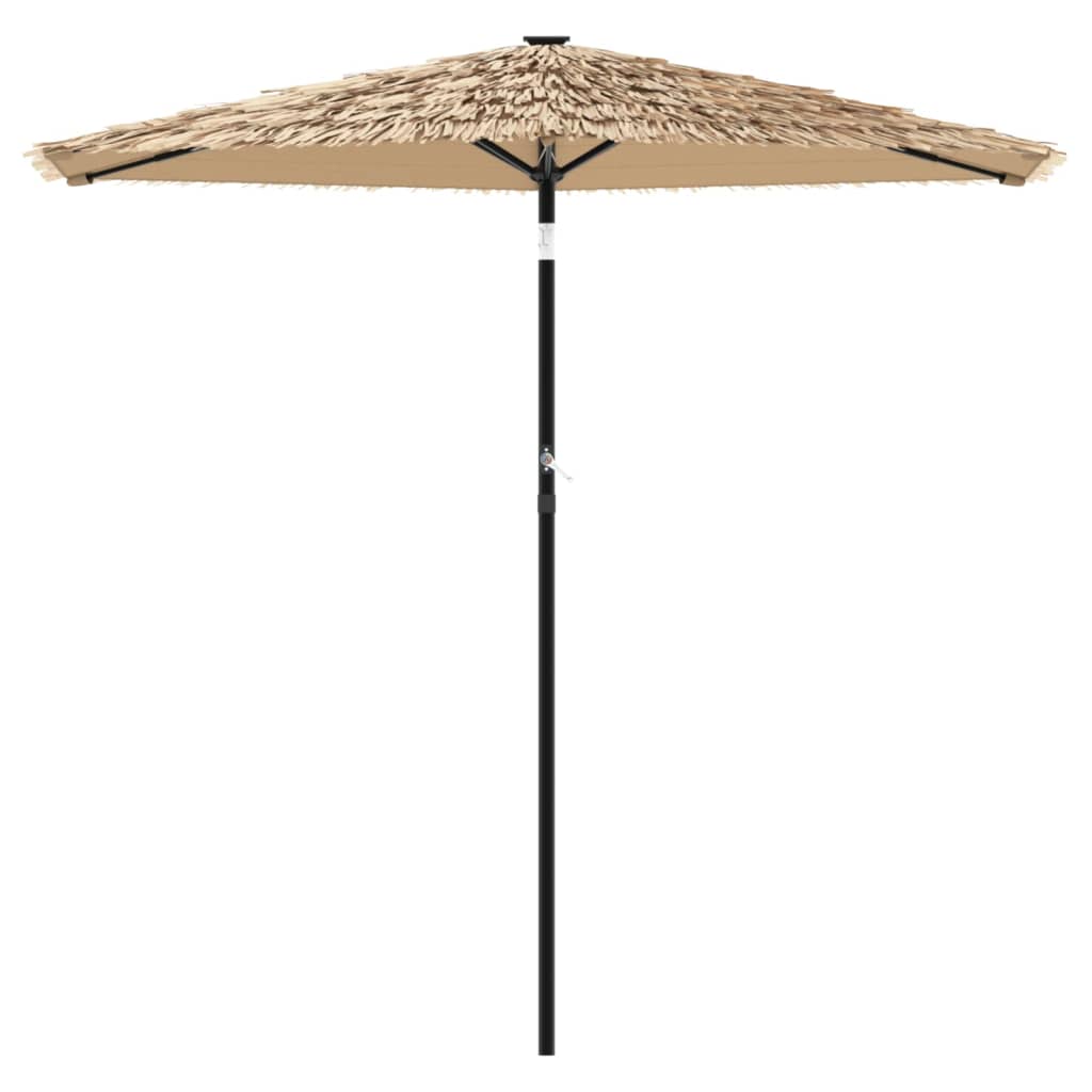vidaXL Garden Parasol with Steel Pole Brown 223x223x213 cm 3