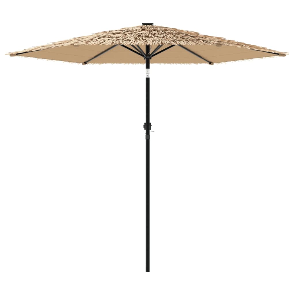 vidaXL Garden Parasol with Steel Pole Brown 223x223x213 cm 4