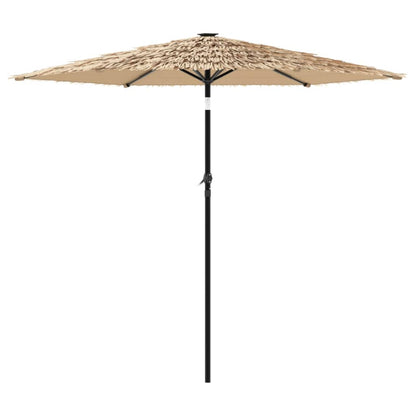 vidaXL Garden Parasol with Steel Pole Brown 223x223x213 cm 5