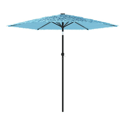 Garden Parasol with Steel Pole Blue 223 cm 213 cm 223 cm