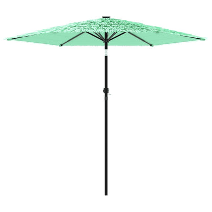 vidaXL Garden Parasol with Steel Pole Green 223x223x213 cm 4