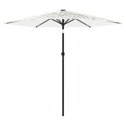 vidaXL Garden Parasol with Steel Pole White 223x223x213 cm 4