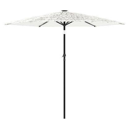 vidaXL Garden Parasol with Steel Pole White 223x223x213 cm 5