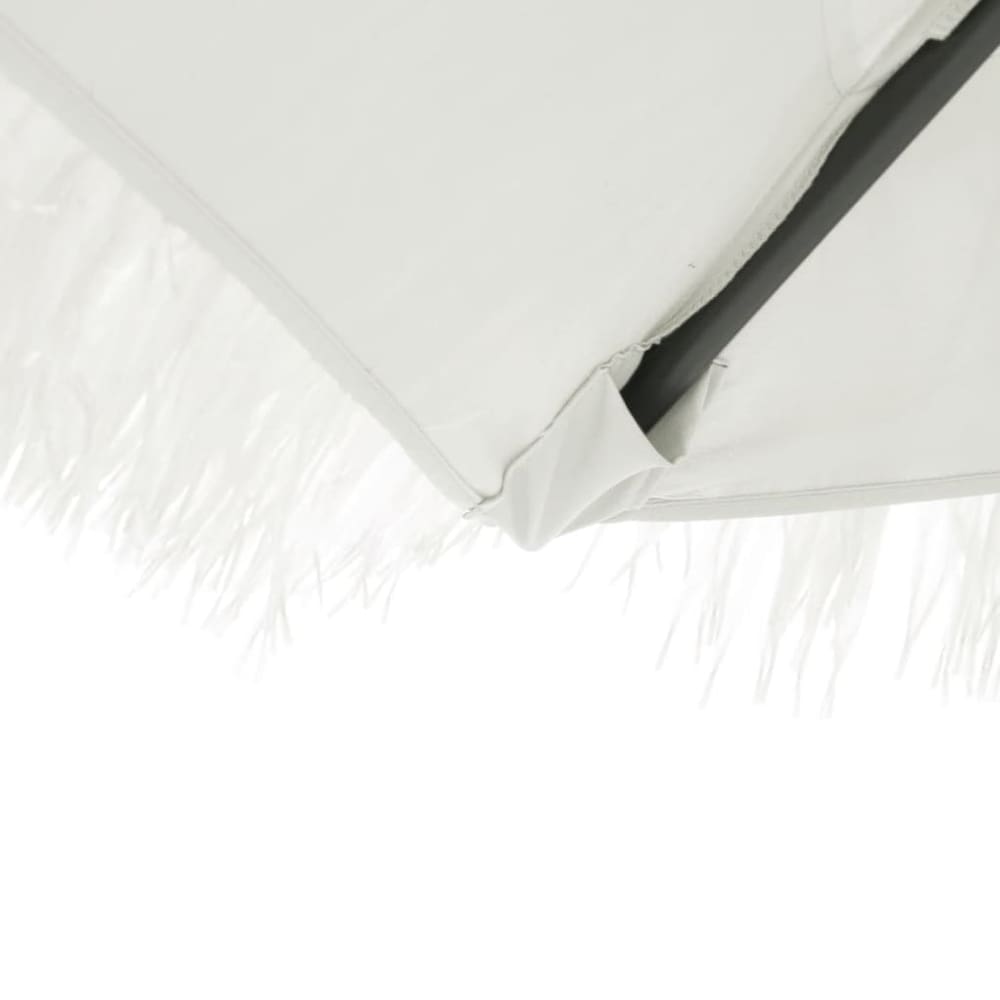Garden Parasol with Steel Pole White 223 cm 213 cm 223 cm