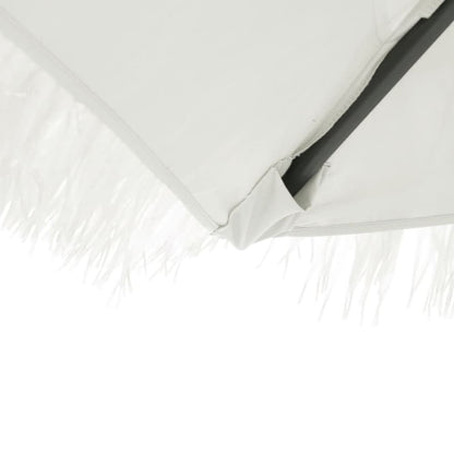 Garden Parasol with Steel Pole White 223 cm 213 cm 223 cm