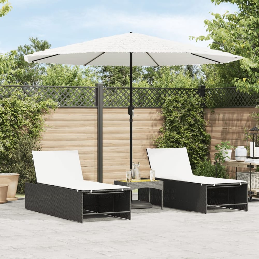 Garden Parasol with Steel Pole White 324 cm 247 cm 324 cm