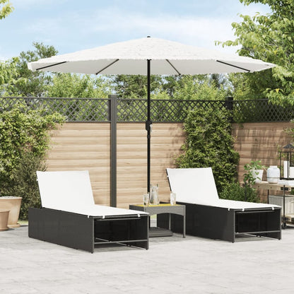Garden Parasol with Steel Pole White 324 cm 247 cm 324 cm