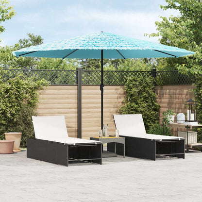 Garden Parasol with Steel Pole Blue 388 cm 248 cm 388 cm