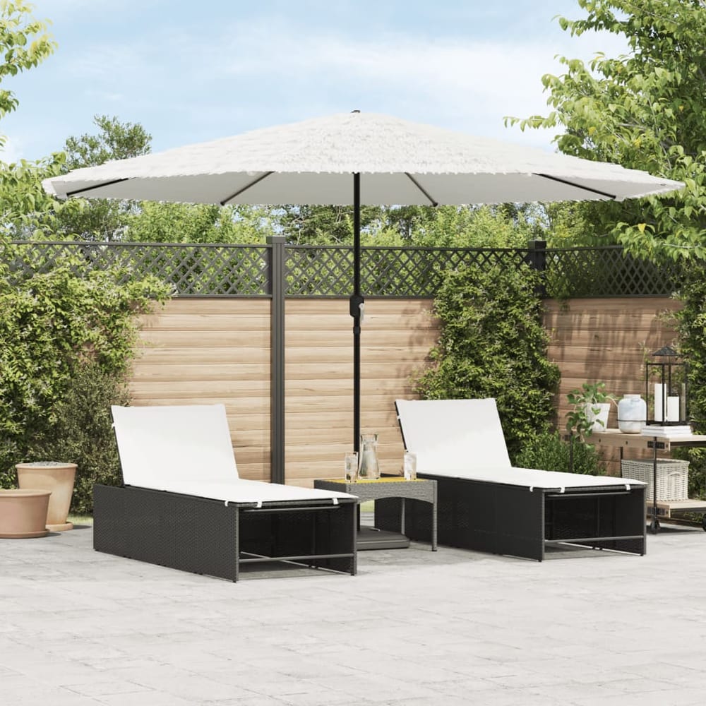 Garden Parasol with Steel Pole White 388 cm 248 cm 388 cm