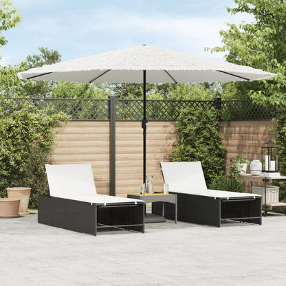 Garden Parasol with Steel Pole White 388 cm 248 cm 388 cm