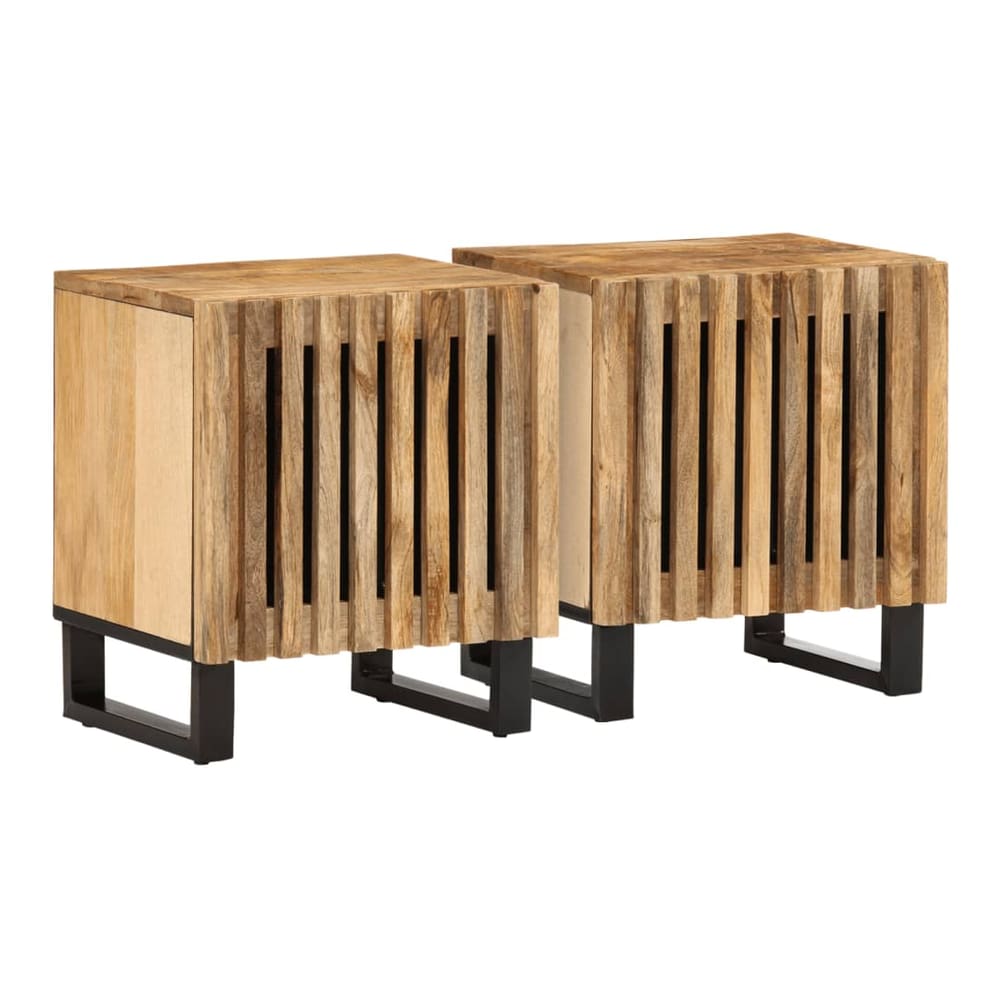 Bedside Cabinet 40x34x46 cm Solid Wood Mango Rough mango wood 2