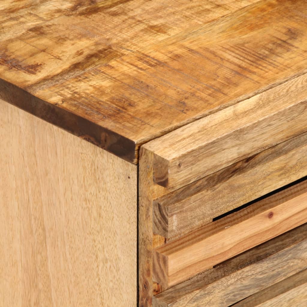vidaXL Bedside Cabinet 40x34x46 cm Solid Wood Rough Mango 6