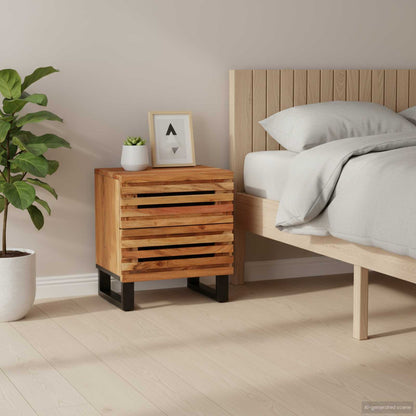 vidaXL Bedside Cabinet 40x34x46 cm Solid Wood Mango
