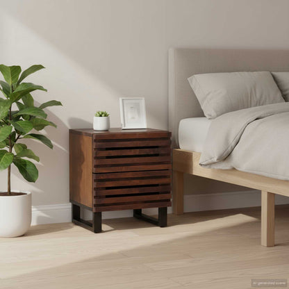 vidaXL Bedside Cabinet 40x34x46 cm Solid Wood Mango