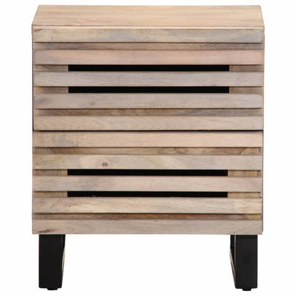 vidaXL Bedside Cabinets 2 pcs 40x34x46 cm Solid Wood Bleached Mango 4