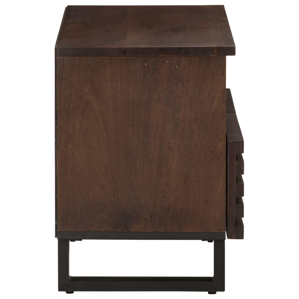 vidaXL TV Cabinet Brown 70x34x46 cm Solid Wood Mango 3