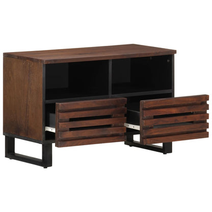 vidaXL TV Cabinet Brown 70x34x46 cm Solid Wood Mango 5