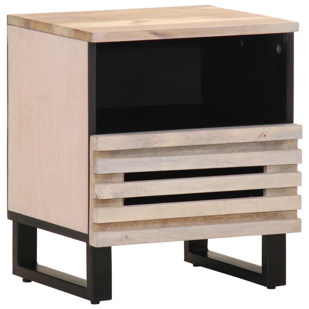 Bedside Cabinet 40x34x46 cm Solid Wood Mango Solid bleached wood
