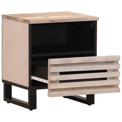 Bedside Cabinet 40x34x46 cm Solid Wood Mango Solid bleached wood