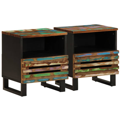vidaXL Bedside Cabinets 2 pcs 40x33x46 cm Solid Wood Reclaimed 1