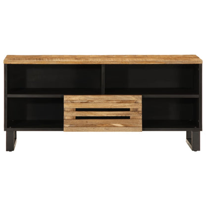 vidaXL TV Cabinet 100x34x46 cm Solid Wood Rough Mango 2