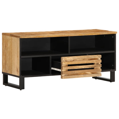 vidaXL TV Cabinet 100x34x46 cm Solid Wood Rough Mango 3