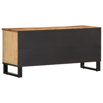 vidaXL TV Cabinet 100x34x46 cm Solid Wood Rough Mango 5