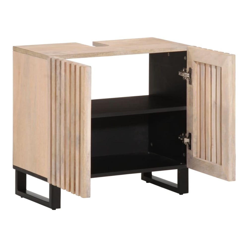 Bathroom Sink Cabinet 62x34x58 cm Solid Wood Mango Light brown Solid mango wood