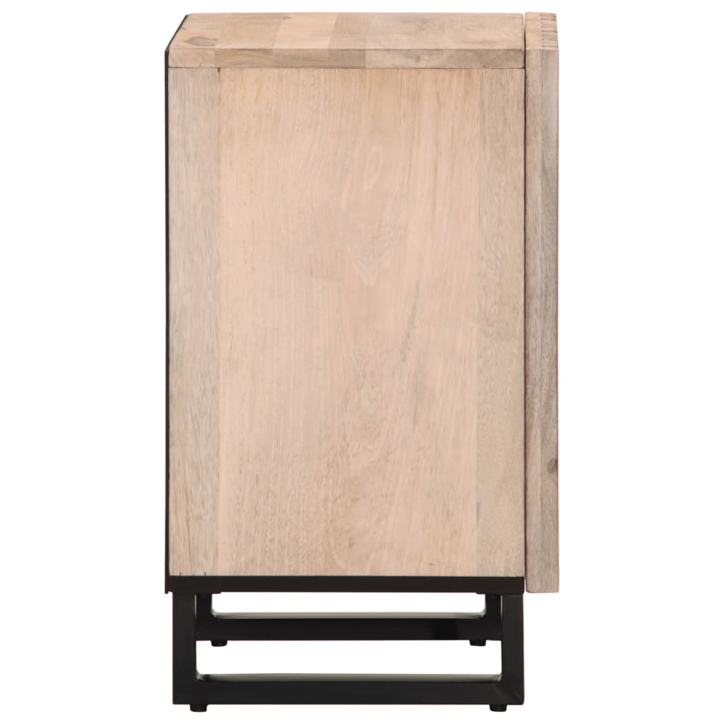 vidaXL Bathroom Cabinet 38x34x58 cm Solid Wood Mango 3