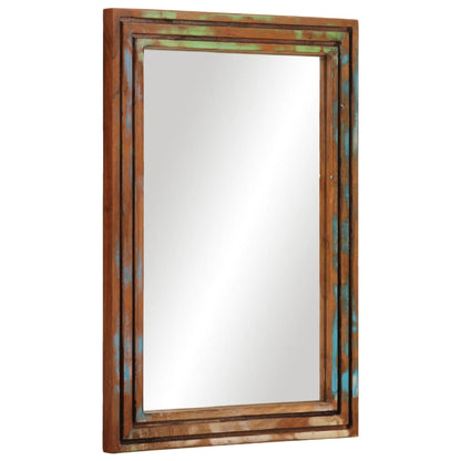 vidaXL Bathroom Mirror 50x70 cm Solid Wood Acacia and Glass 1