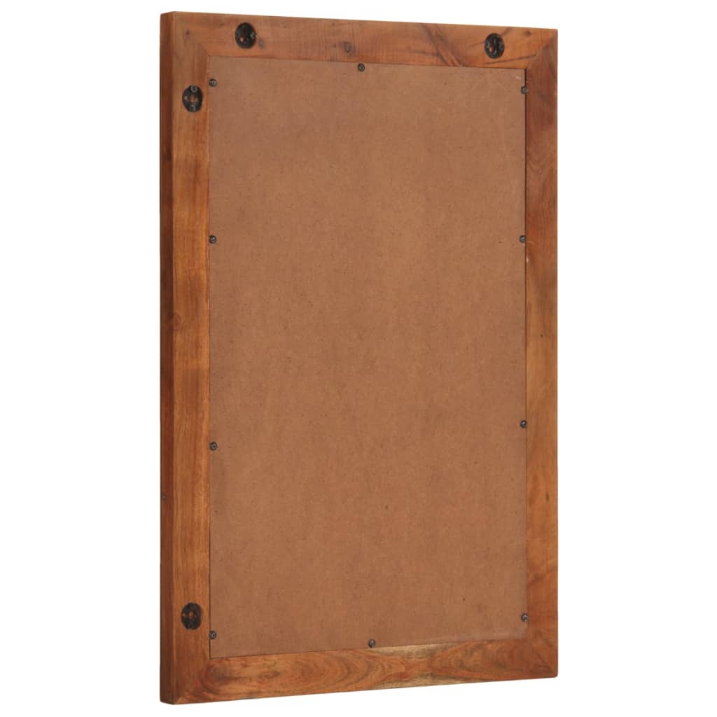 vidaXL Bathroom Mirror 50x70 cm Solid Wood Acacia and Glass 3