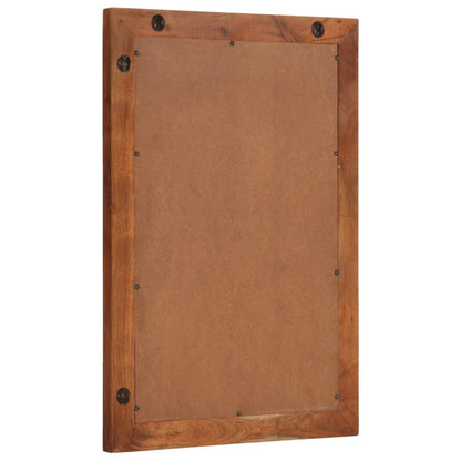 vidaXL Bathroom Mirror 50x70 cm Solid Wood Acacia and Glass 3
